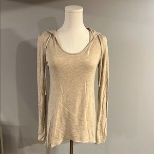 Freeloader Cream Gold Fitted Long Sleeve Hoodie